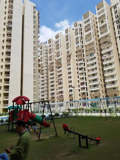 Kids play area with towers